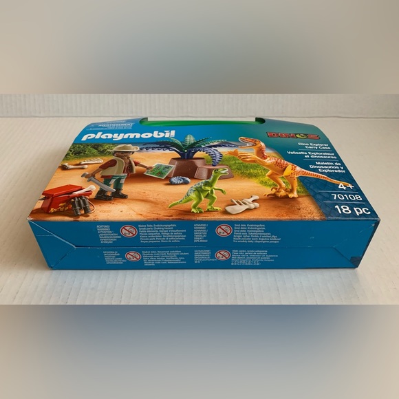 PLAYMOBIL Dino Explorer Carry Case 70108 18pc Playset - Picture 6 of 6
